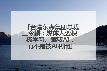 台湾东森集团总裁王令麟：媒体人要积极学习、驾驭AI，而不是被AI利用