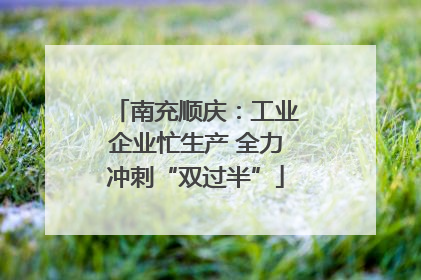 南充顺庆：工业企业忙生产 全力冲刺“双过半”