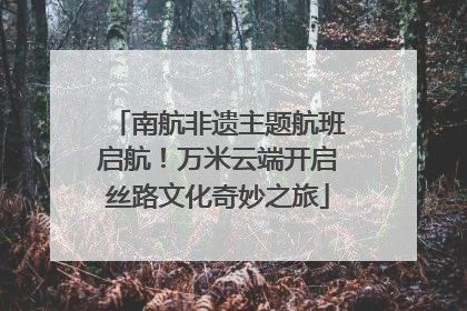 南航非遗主题航班启航！万米云端开启丝路文化奇妙之旅