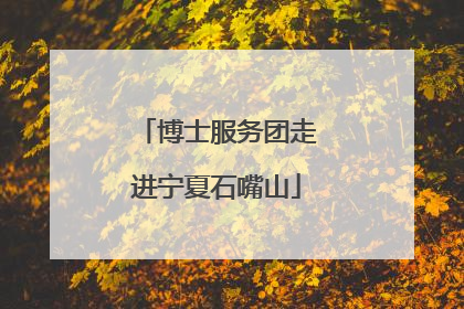 博士服务团走进宁夏石嘴山