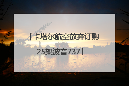 卡塔尔航空放弃订购25架波音737