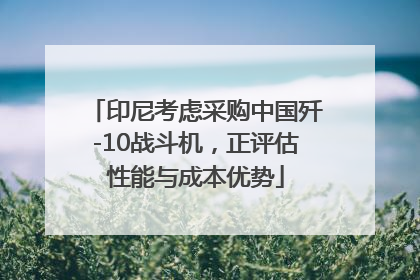印尼考虑采购中国歼-10战斗机，正评估性能与成本优势