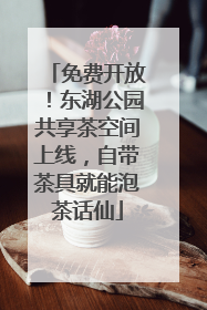 免费开放！东湖公园共享茶空间上线，自带茶具就能泡茶话仙