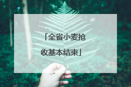 全省小麦抢收基本结束