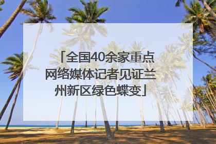 全国40余家重点网络媒体记者见证兰州新区绿色蝶变
