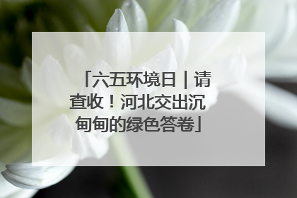 六五环境日｜请查收！河北交出沉甸甸的绿色答卷