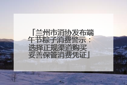 兰州市消协发布端午节粽子消费警示：选择正规渠道购买 妥善保管消费凭证