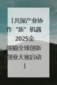 共探产业协作“新”机遇 2025金熊猫全球创新创业大赛启动