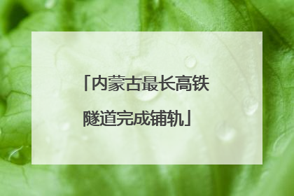 内蒙古最长高铁隧道完成铺轨