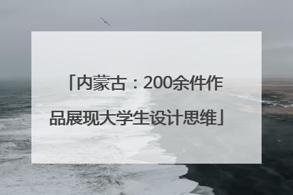 内蒙古：200余件作品展现大学生设计思维
