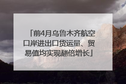 前4月乌鲁木齐航空口岸进出口货运量、贸易值均实现翻倍增长