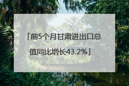 前5个月甘肃进出口总值同比增长43.2%