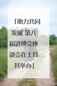 助力共同发展 第八届进博会座谈会在土耳其举办