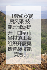 劳动竞赛展风采 技能比武促提升｜曲阜市吴村镇工会组织开展果树套袋技能竞赛
