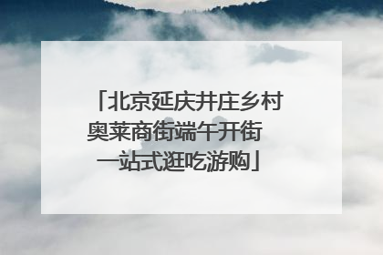 北京延庆井庄乡村奥莱商街端午开街 一站式逛吃游购
