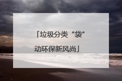 垃圾分类“袋”动环保新风尚