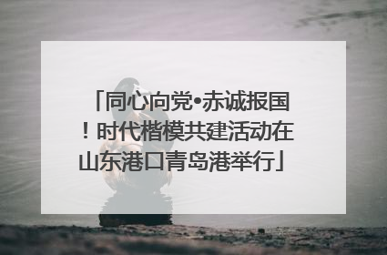 同心向党•赤诚报国！时代楷模共建活动在山东港口青岛港举行