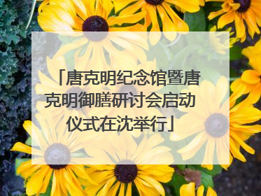 唐克明纪念馆暨唐克明御膳研讨会启动仪式在沈举行