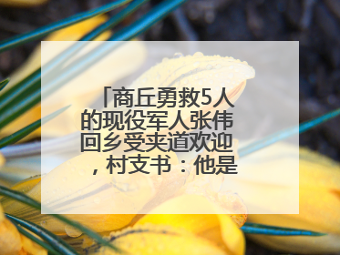 商丘勇救5人的现役军人张伟回乡受夹道欢迎，村支书：他是本村的骄傲