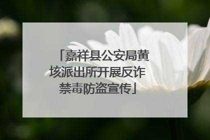 嘉祥县公安局黄垓派出所开展反诈禁毒防盗宣传