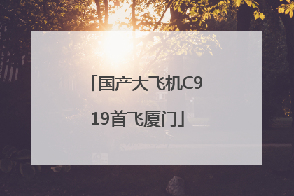 国产大飞机C919首飞厦门