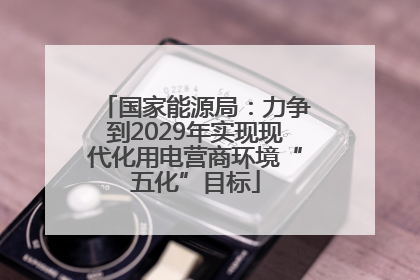 国家能源局：力争到2029年实现现代化用电营商环境“五化”目标