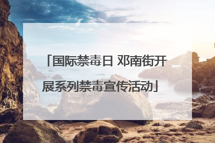 国际禁毒日 邓南街开展系列禁毒宣传活动