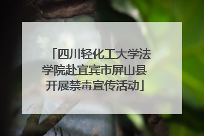 四川轻化工大学法学院赴宜宾市屏山县开展禁毒宣传活动