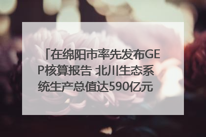 在绵阳市率先发布GEP核算报告 北川生态系统生产总值达590亿元｜新闻发布最前线