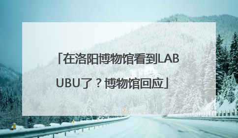 在洛阳博物馆看到LABUBU了？博物馆回应