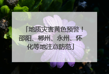 地质灾害黄色预警！邵阳、郴州、永州、怀化等地注意防范