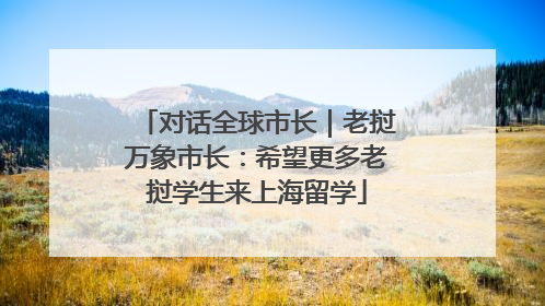对话全球市长｜老挝万象市长：希望更多老挝学生来上海留学