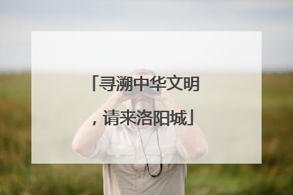 寻溯中华文明，请来洛阳城