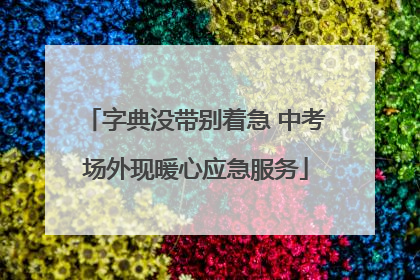 字典没带别着急 中考场外现暖心应急服务
