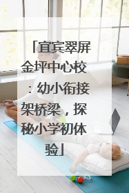 宜宾翠屏金坪中心校：幼小衔接架桥梁，探秘小学初体验