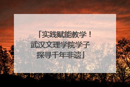 实践赋能教学！武汉文理学院学子探寻千年非遗