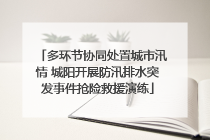 多环节协同处置城市汛情 城阳开展防汛排水突发事件抢险救援演练