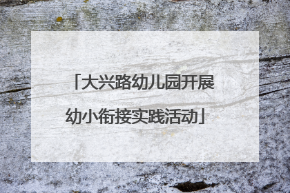 大兴路幼儿园开展幼小衔接实践活动
