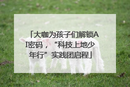 大咖为孩子们解锁AI密码，“科技上地少年行”实践团启程