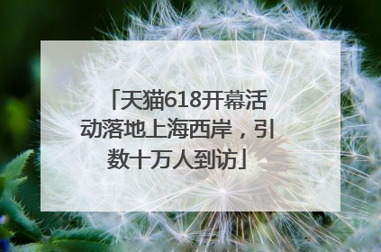 天猫618开幕活动落地上海西岸，引数十万人到访