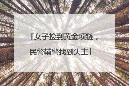 女子捡到黄金项链，民警辅警找到失主