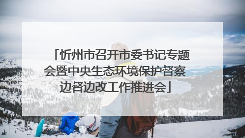 忻州市召开市委书记专题会暨中央生态环境保护督察边督边改工作推进会