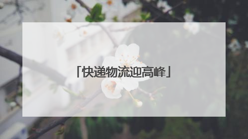快递物流迎高峰