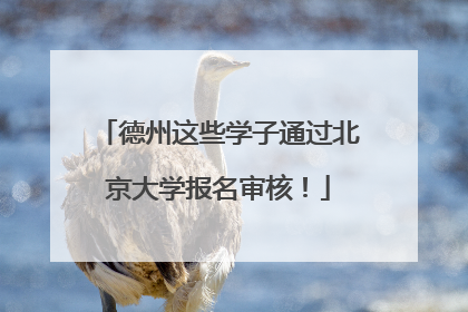 德州这些学子通过北京大学报名审核！