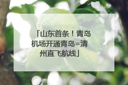 山东首条！青岛机场开通青岛=清州直飞航线