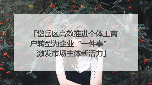 岱岳区高效推进个体工商户转型为企业“一件事” 激发市场主体新活力