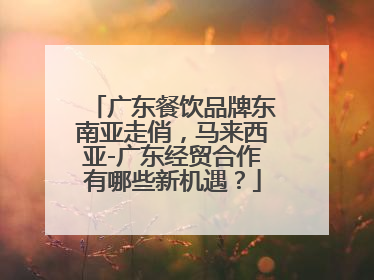 广东餐饮品牌东南亚走俏，马来西亚-广东经贸合作有哪些新机遇？