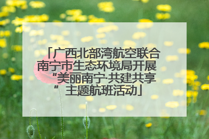 广西北部湾航空联合南宁市生态环境局开展“美丽南宁·共建共享”主题航班活动