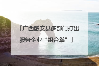 广西融安县多部门打出服务企业“组合拳”