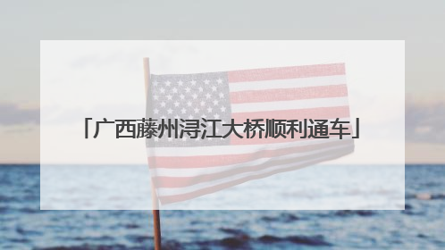 广西藤州浔江大桥顺利通车